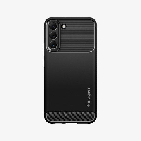 ACS03952 - Galaxy S22 Plus 5G Case Rugged Armor in black showing the back