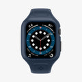 ACS02225 - Apple Watch Series (44mm) Case Liquid Air Pro in navy blue showing the front