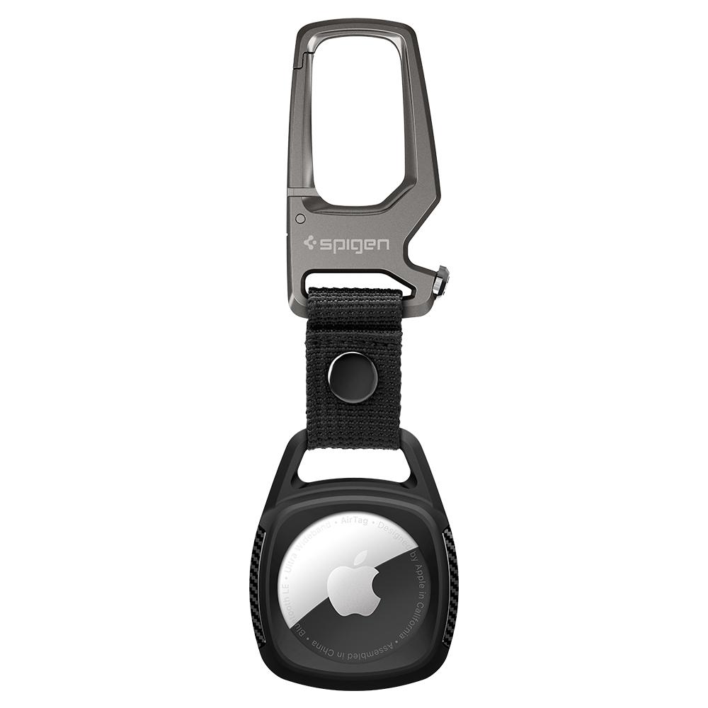 AirTag Case Rugged Armor showing the case with carabiner