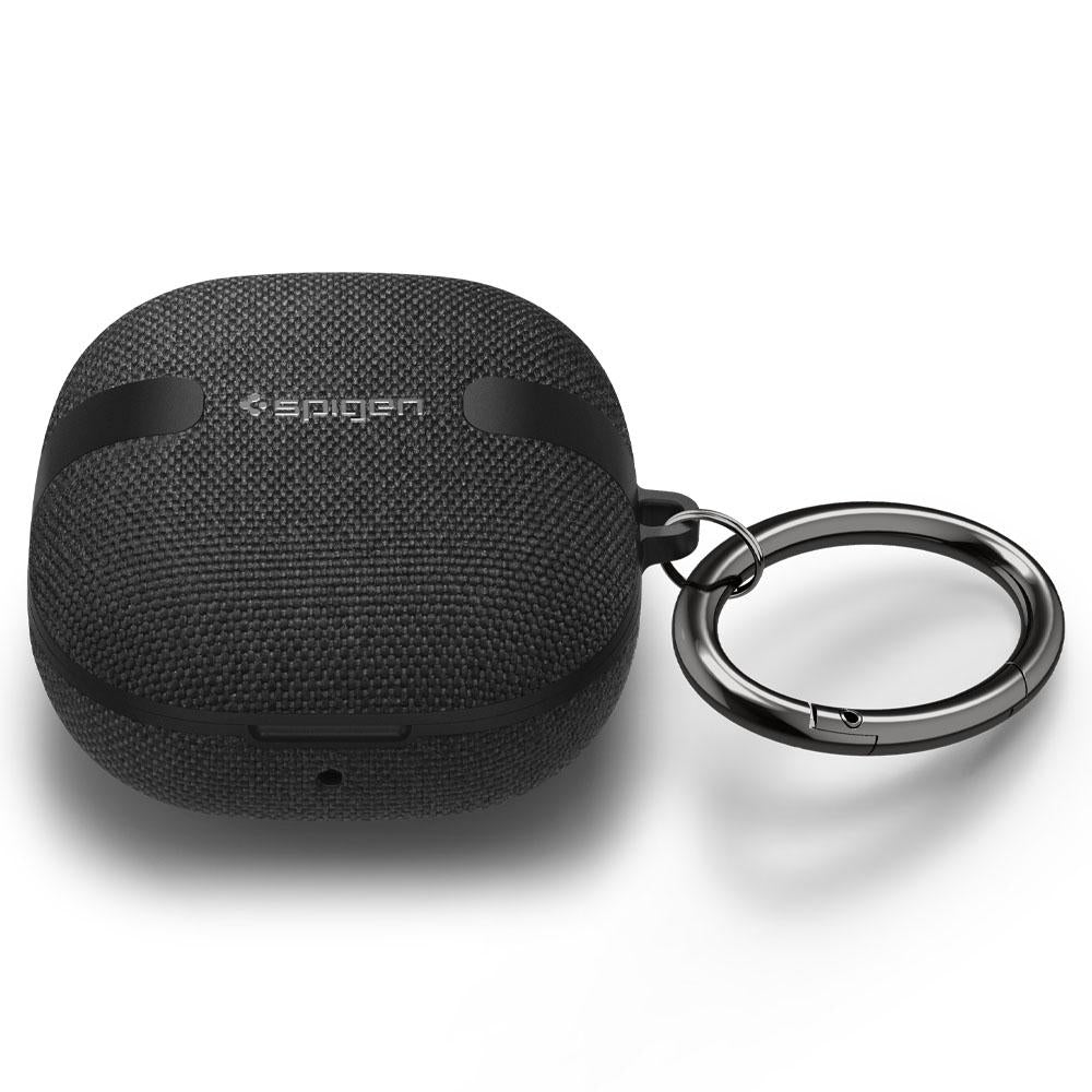Galaxy Buds 2 / Pro / Live Case Urban Fit in black showing the top with keyring