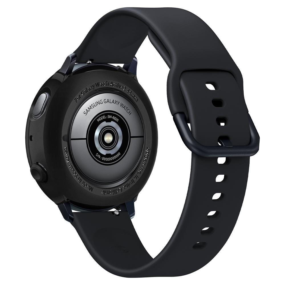 Galaxy Watch Active 2 (44mm) Case Liquid Air in black showing the back and side