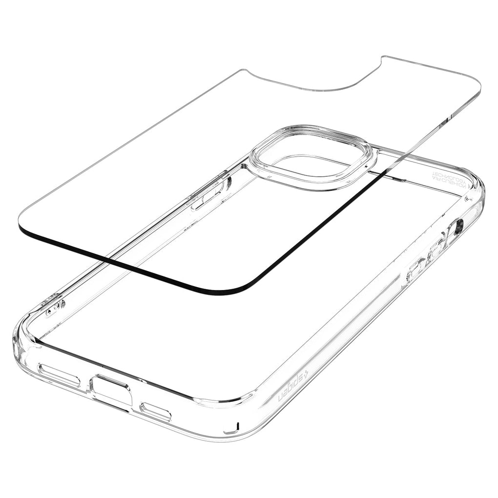 iPhone 15 Case Ultra Hybrid in crystal clear showing the multiple layers of case