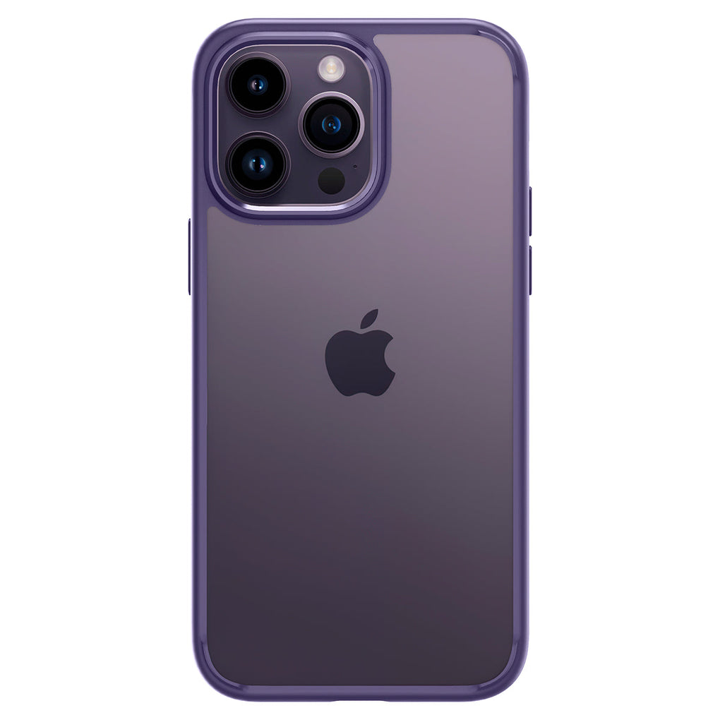 iPhone 14 Pro Case Ultra Hybrid in deep purple showing the back