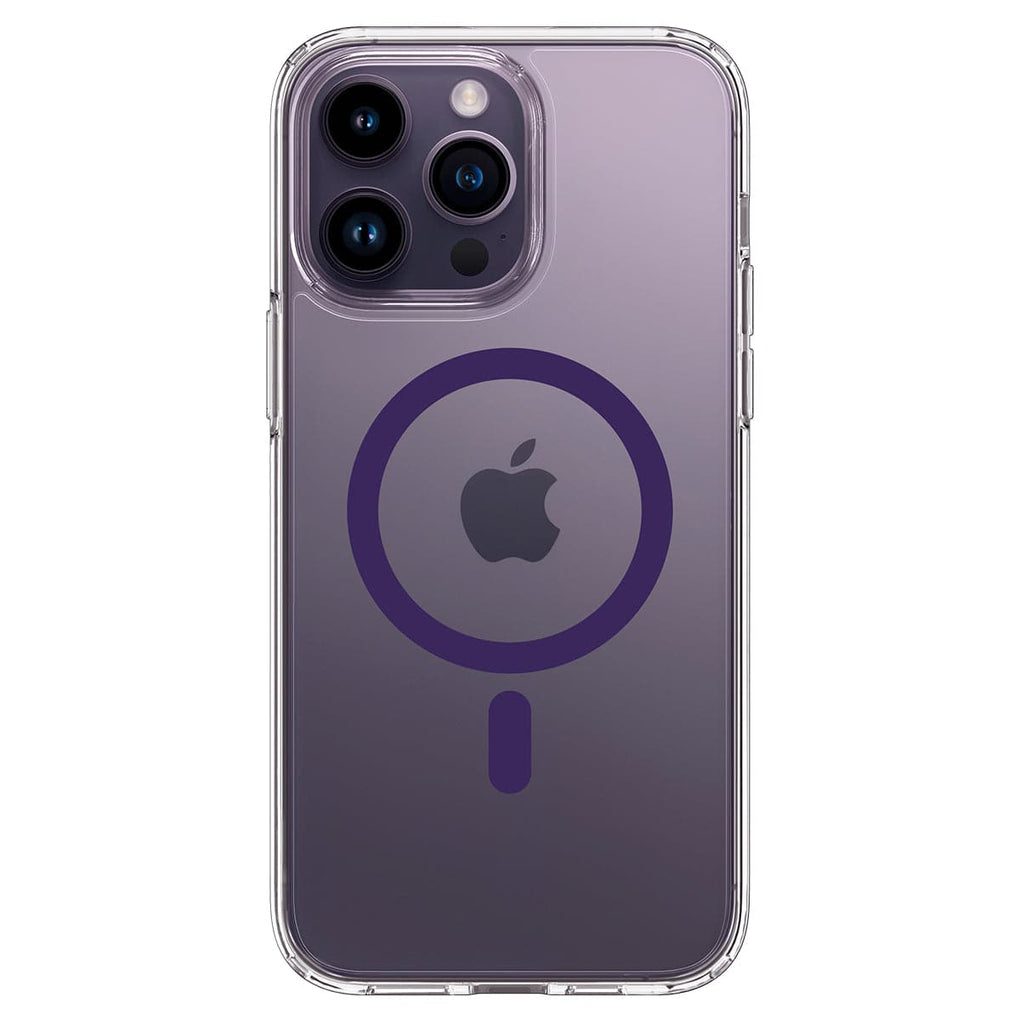 iPhone 14 Pro Max Case Ultra Hybrid (MagFit) in deep purple showing the back