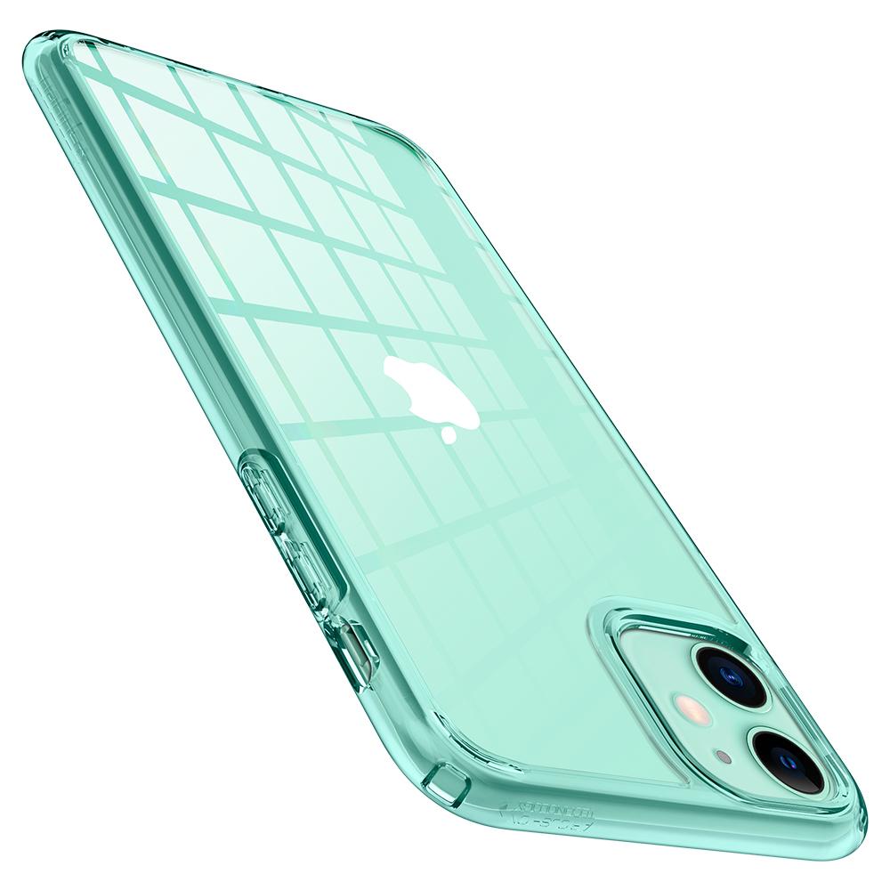 Ultra Hybrid	Case	Green Crystal	showing the back design on the	iPhone 11	device.