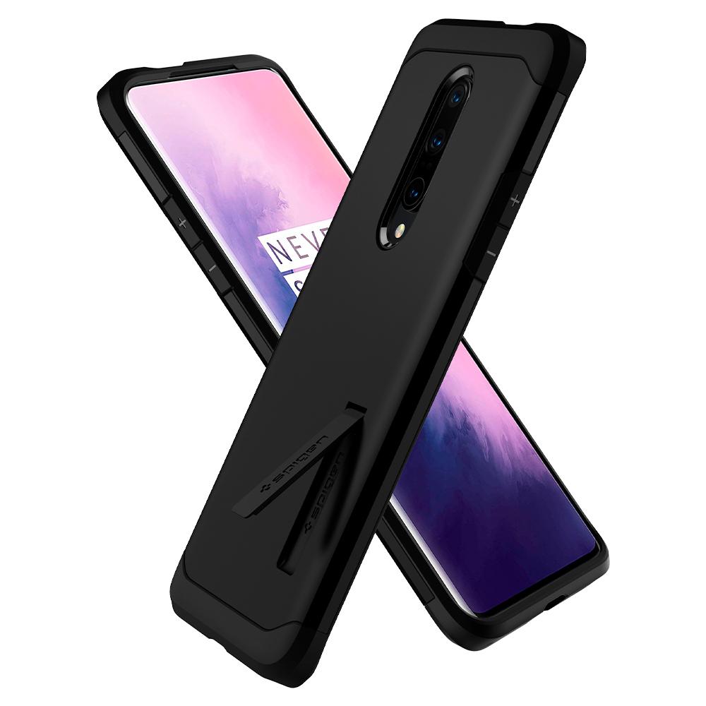 Tough Armor	Black	Case	back design overlapping the front view of the	OnePlus 7 Pro	device.