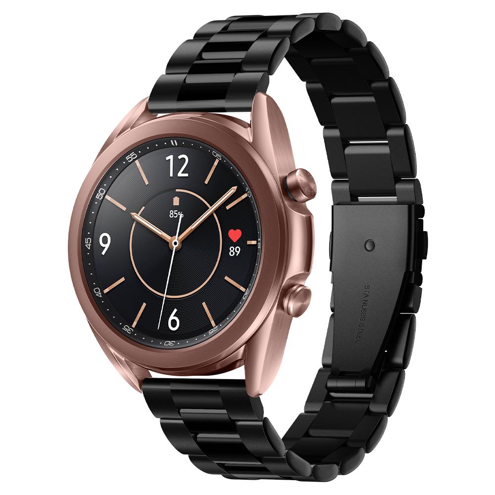 Galaxy Watch 3 (41mm) Watch Band Modern Fit (20mm) showing the front and inside on bronze watch