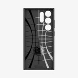 ACS07287 - Galaxy S24 Ultra Case Liquid Air in Matte Black showing the inner case with spider web pattern