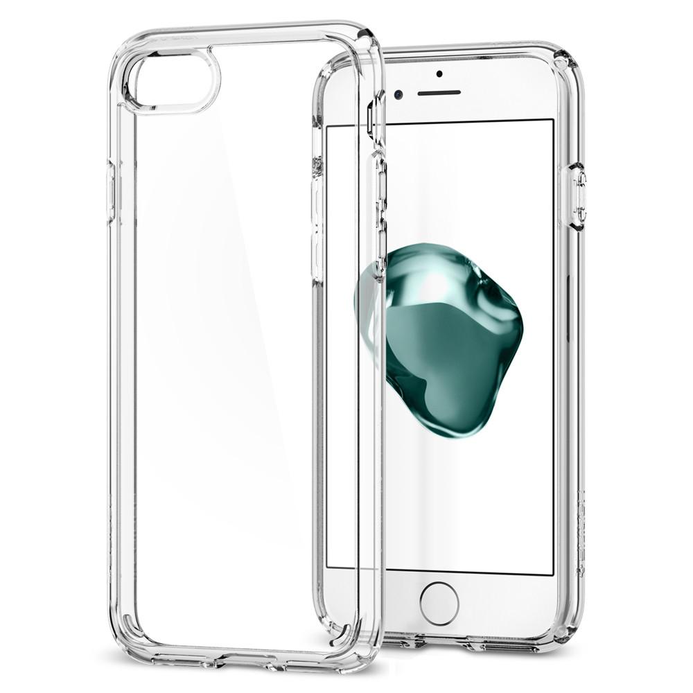 Ultra Hybrid 2	Crystal Clear Case	back design and a front view of the edge around the	iPhone 7	device.