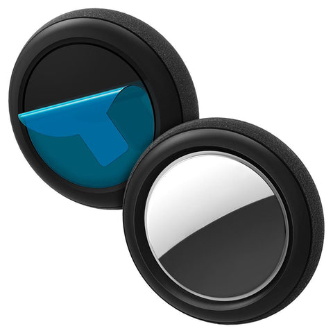 AHP03070 - Apple AirTag Case Silicone Fit in black showing the back and front