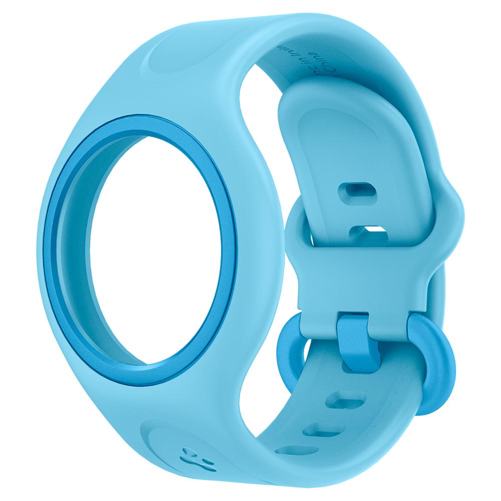 AirTag Wristband Play 360 in ocean blue showing the front and partial inside without AirTag in slot