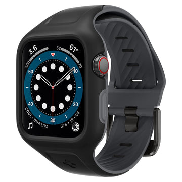 AMP02020 - Apple Watch Series SE / 6 / 5 / 4 (40mm) Case Liquid Air Pro in black showing the front and partial inside