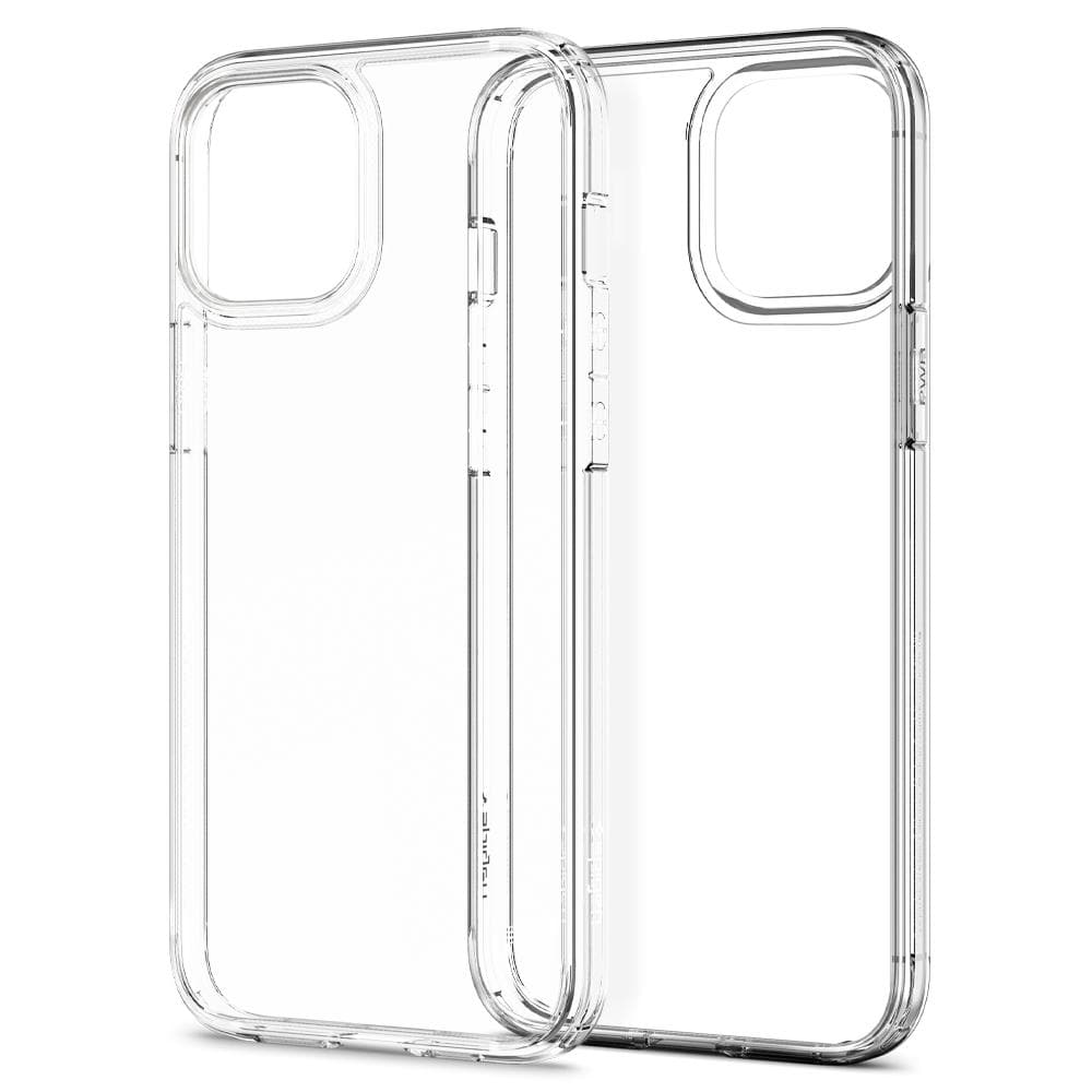 Crystal Clear iPhone 12 Pro Max Case Ultra Hybrid showing the back and front without device