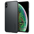 065CS24825 - Thin Fit	Graphite Gray	Case	back design and a front view of the edge around the	iPhone XS Max	device.