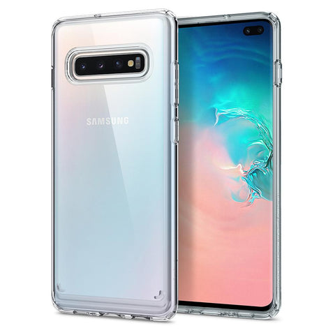 Ultra Hybrid	Crystal Clear	Case	back design and a front view of the edge around the	Galaxy S10+	device.