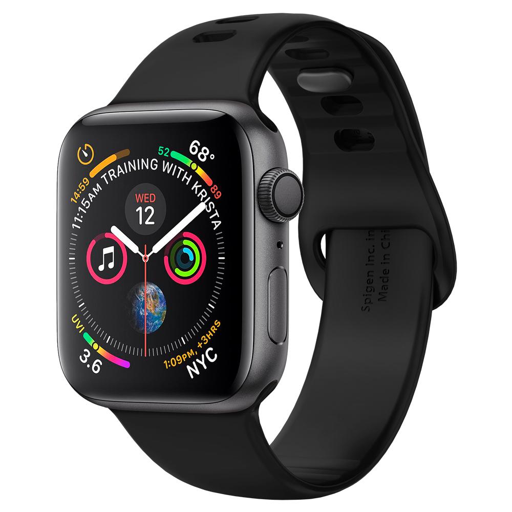 Watch Band Air Fit	Black	showing a front facing view of the edges around the	Apple Watch Series 5/4(40)/3/2/1(38) 	device.